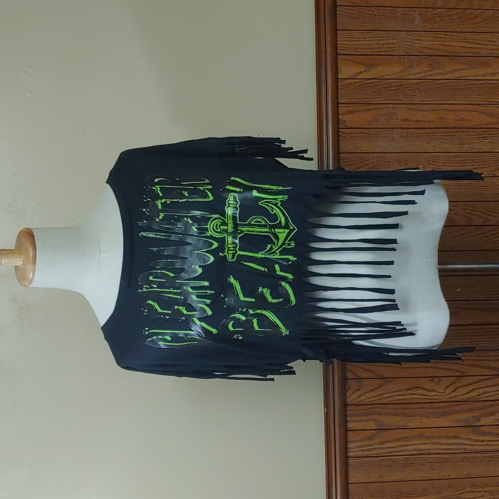 Miami Style Clearwater Beach Fringe Crop Top NWOT MP